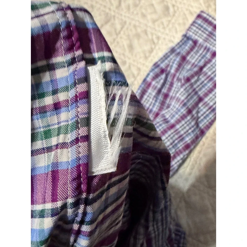 Polo Ralph Lauren Button Down Men 2XB Purple Plaid Performance Long Sleeve Shirt